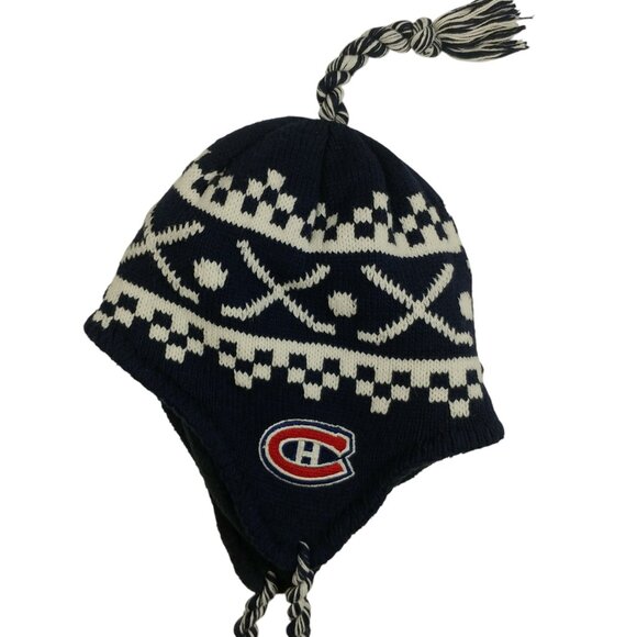 NHL Mighty Mac Sports Nordic Knit Montreal Canadiens Hockey Hat 4-6x - Picture 2 of 10